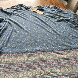 Lucky Brand Blue Patterned Blouse